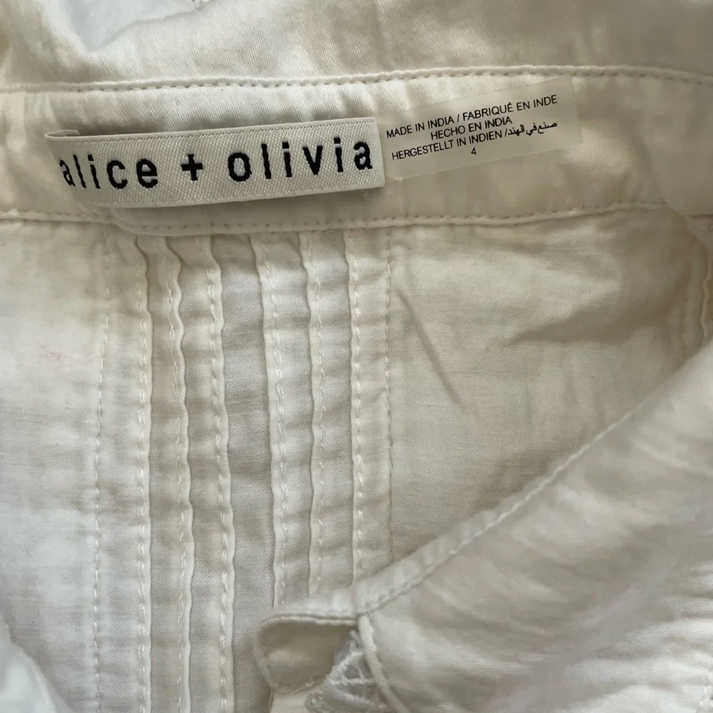 Alice + Olivia Meeko Embroidered Ruffle Sleeve Dress - Picture 6 of 8